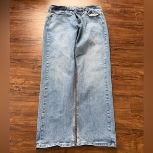 Levi’s 505 Regular Fit Jeans Mens 34x30 Light Wash Straight Leg Denim